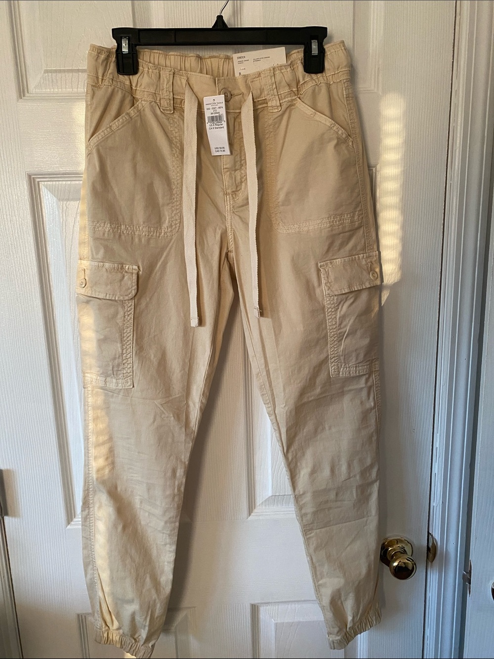 American Eagle Outfitters Beige Cargo Jogger Pants